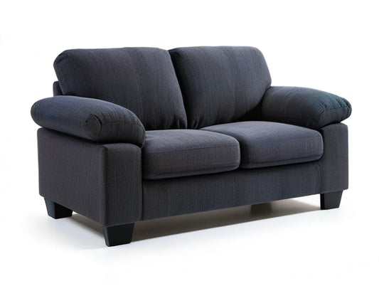 2-Seat Navy Blue Polyester Upholstered Loveseat, 61 in. W x 38 in. D x 39 in. H